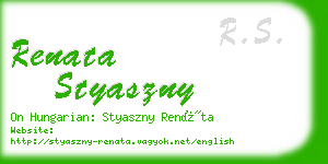 renata styaszny business card